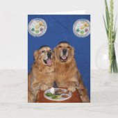 Golden Retriever Pessach Seder Plättchen Karte (Vorderseite)