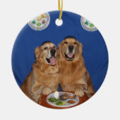 Golden Retriever Pessach Seder Plättchen Keramikornament (Vorne)