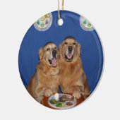 Golden Retriever Pessach Seder Plättchen Keramikornament (Links)