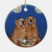 Golden Retriever Pessach Seder Plättchen Keramikornament (Hinten)