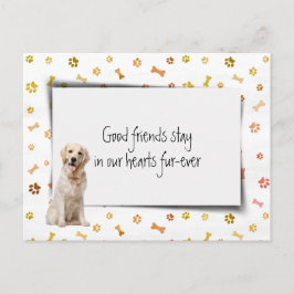 Golden Retriever Pet Beileid Loss Postkarte