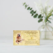 Golden Retriever Pet Groomer Spa Visitenkarte (Stehend Vorderseite)
