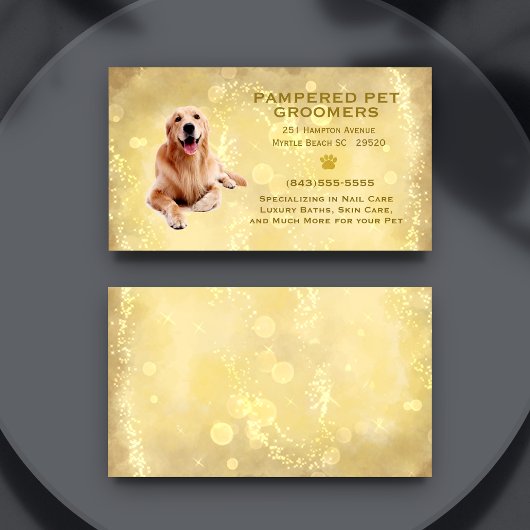 Golden Retriever Pet Groomer Spa  Visitenkarte