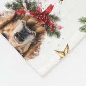 Golden Retriever Pet Hund Weihnachtsmuster Fleecedecke (Ecke)