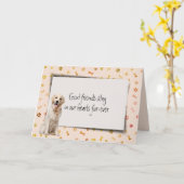 Golden Retriever Pet Loss Beileid Karte (Gelbe Blume)