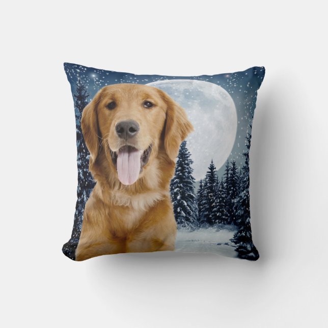 Golden Retriever Pillow Kissen (Vorderseite)