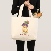 Golden Retriever Pirate Jumbo Stoffbeutel (Vorderseite (Produkt))