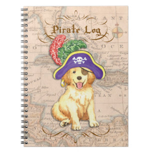 Golden Retriever Pirate Notizblock