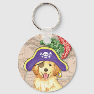 Golden Retriever Pirate Schlüsselanhänger