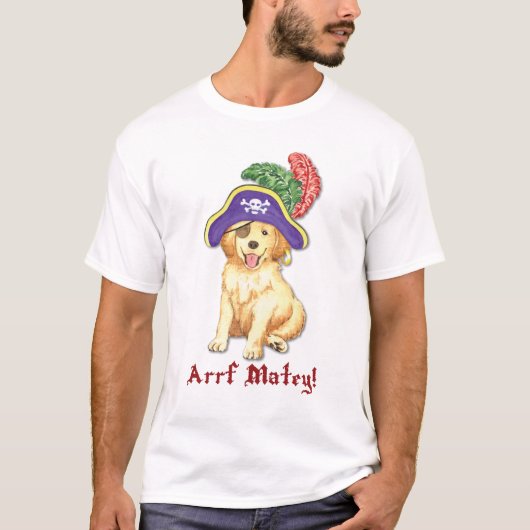 Golden Retriever Pirate T-Shirt (Vorderseite)