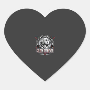 Golden Retriever plant Hund Abzeichen Design Herz-Aufkleber