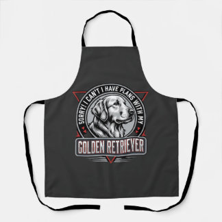 Golden Retriever plant Hund Abzeichen Design Schürze