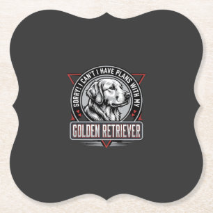 Golden Retriever plant Hund Abzeichen Design Untersetzer