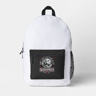 Golden Retriever plant Hundeschild Design Bedruckter Rucksack