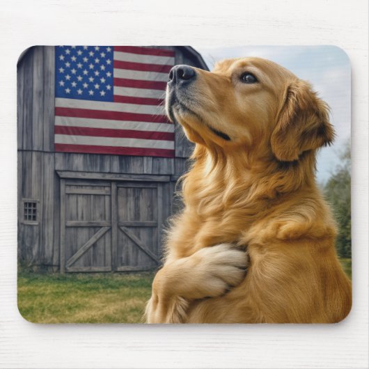 Golden Retriever Pledging Allegion Mousepad (Vorne)