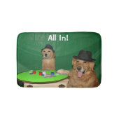 Golden Retriever Poker Pups Badematte (Vorderseite)