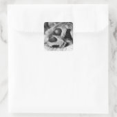 Golden Retriever Polar Paws Quadratischer Aufkleber (Tasche)