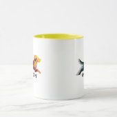 Golden retriever poligonal en amarillo y azul tasse (Zentrum)