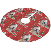 Golden Retriever Polyester Weihnachtsbaumdecke (Schrägansicht)