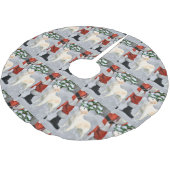 Golden Retriever Polyester Weihnachtsbaumdecke (Schrägansicht)