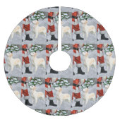 Golden Retriever Polyester Weihnachtsbaumdecke (Vorderseite)