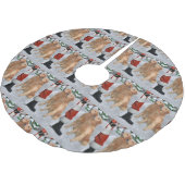 Golden Retriever Polyester Weihnachtsbaumdecke (Schrägansicht)