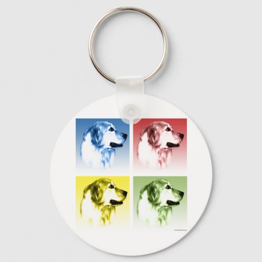 Golden Retriever Pop Schlüsselanhänger (Vorderseite)