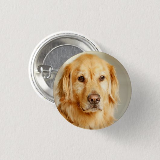 Golden Retriever Portrait Button (Vorne & Hinten)