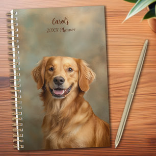 Golden Retriever Portrait Personalisiert jährlich Planer