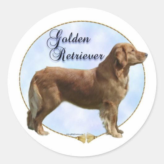 Golden Retriever Portrait Sticker (Vorderseite)