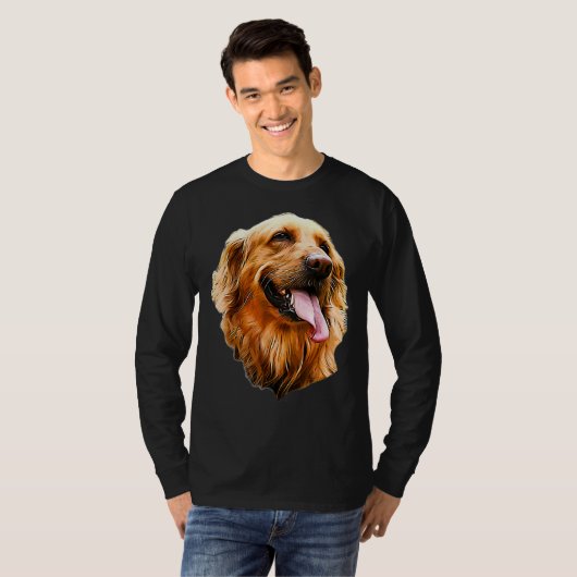 Golden Retriever Portrait T-Shirt (Vorne ganz)