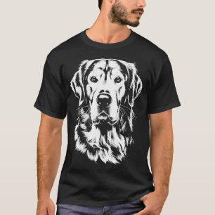 Golden Retriever-Porträt Minimalistische Bekleidun T-Shirt