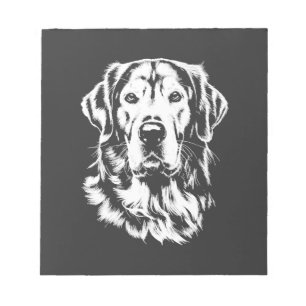Golden Retriever-Porträt Minimalistische Kleidung Notizblock