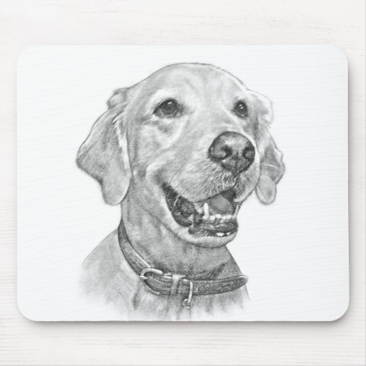 Golden retriever-Porträt Mousepad (Vorne)