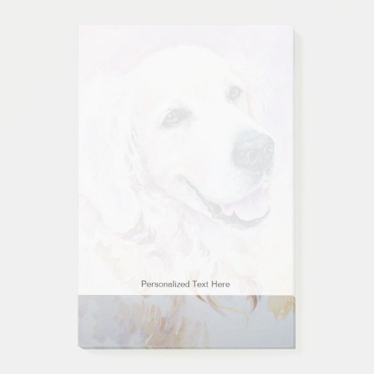 Golden retriever post-it klebezettel (Vorderseite)