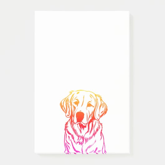 Golden Retriever Post-It Notes Post-it Klebezettel (Vorderseite)