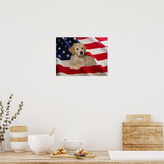 Golden Retriever Poster All American Puppy (Küche)