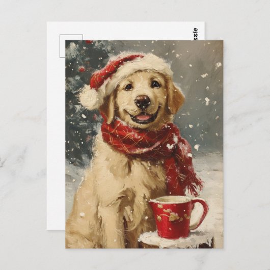 Golden Retriever Postkarte (Vorne/Hinten)
