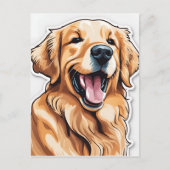Golden Retriever Postkarte (Vorderseite)