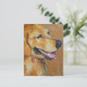 Golden Retriever Postkarte (Stehend Vorderseite)