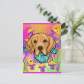 Golden Retriever Postkarte (Stehend Vorderseite)