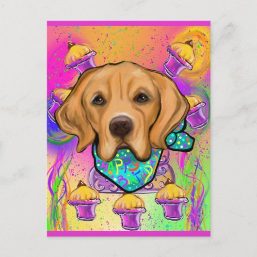 Golden Retriever Postkarte (Vorderseite)