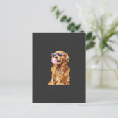 Golden Retriever Postkarte (Stehend Vorderseite)
