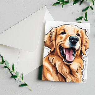 Golden Retriever Postkarte