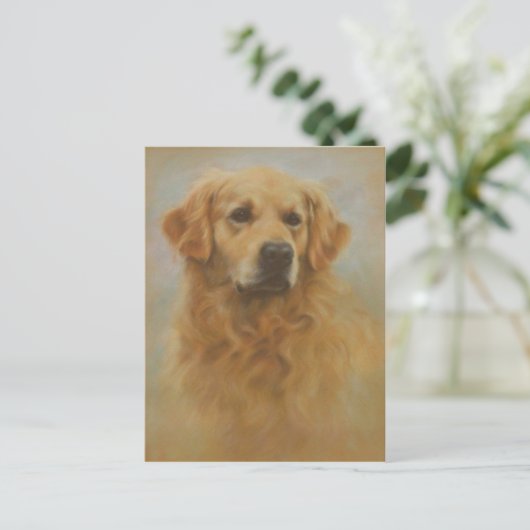 Golden Retriever Postkarte (Stehend Vorderseite)