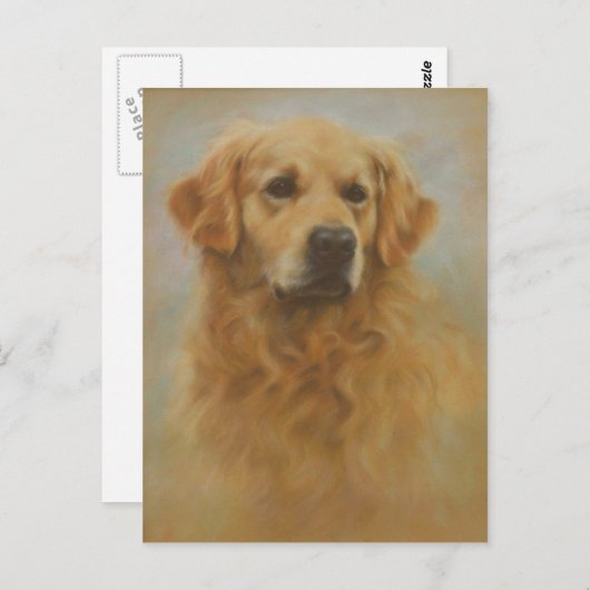 Golden Retriever Postkarte (Vorne/Hinten)