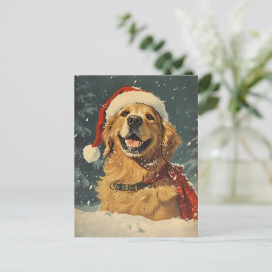 Golden Retriever Postkarte (Stehend Vorderseite)