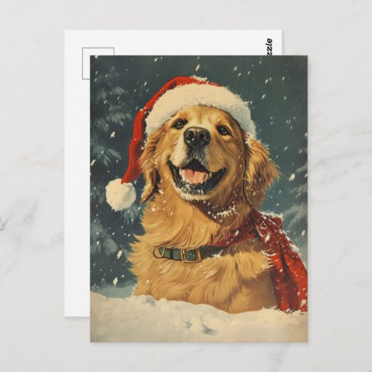 Golden Retriever Postkarte (Vorne/Hinten)