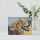 Golden Retriever Postkarte (Stehend Vorderseite)