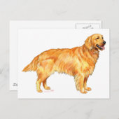 Golden Retriever Postkarte (Vorne/Hinten)